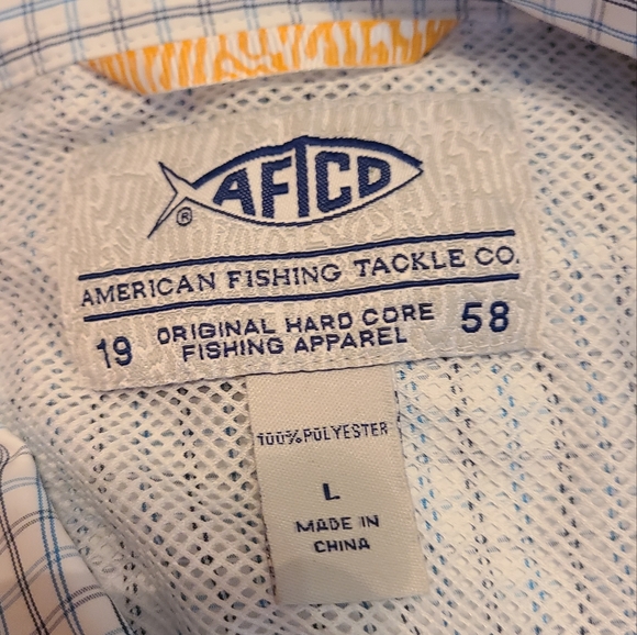 (680) American Fishing Tackle Company Men's Classic Long Sleeve Oxford Shirt, L - Picture 9 of 16